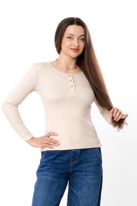 Women's Ribbed Angora Long Sleeve – Cozy Soft Knit Top, Demi-season 8455-088 HC