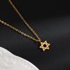 Pentagram Necklaces Pendants Stainless Steel  Chain Star Of David Choker Necklace For Women Jewish Jewelry Collares