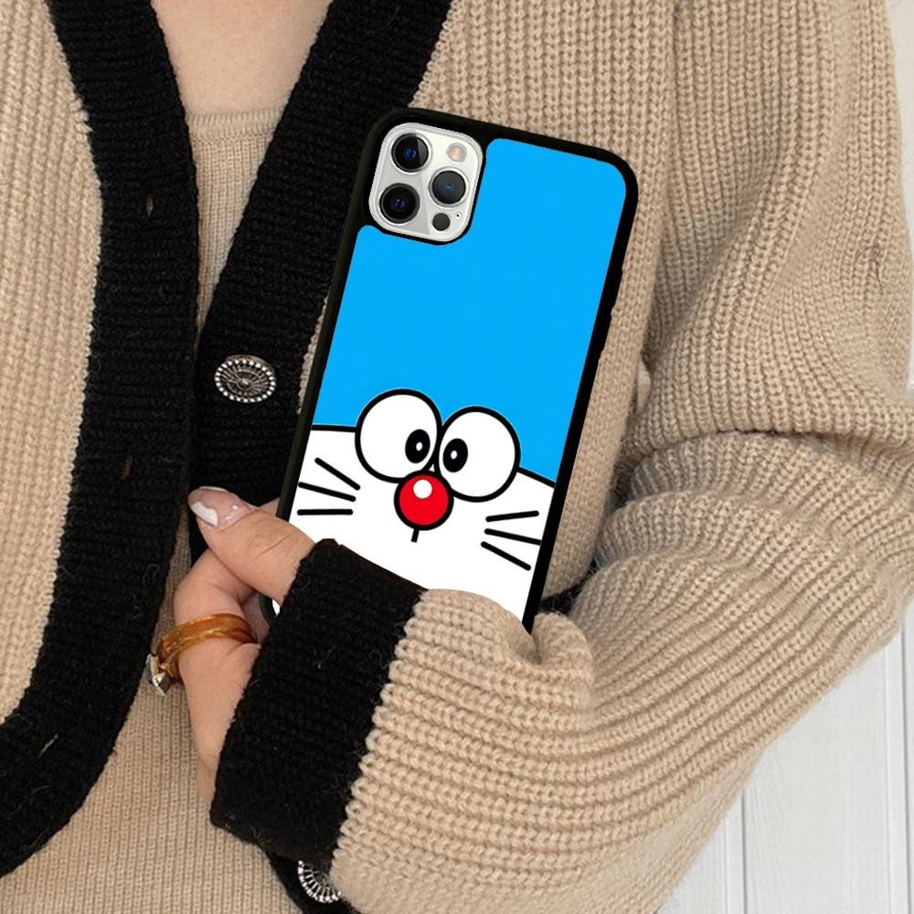 Cute Cartoon D-Doraemons Phone Case For IPhone 17 16 Pro Max 11 12 13 14 15 Hard PC+TPU Bracket Back Cover