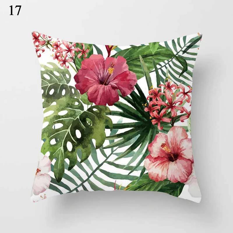 Sofa Car Pillowcase Home Decor Tropical Palm Tree Green Cushion Cover Decorative
