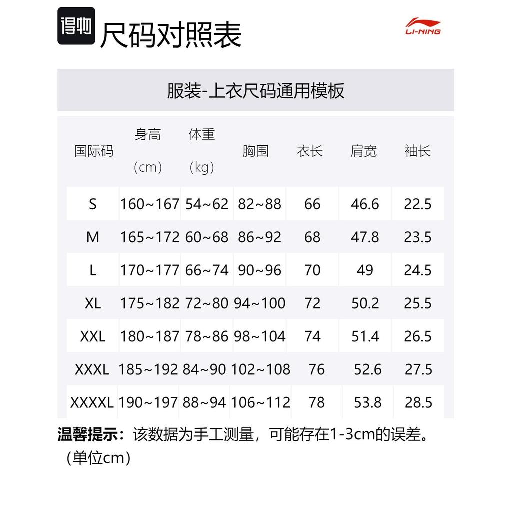 Li Ning T Shirts Men's New French Blue Crew Neck Moderate Straight Fit AHSQ663-4