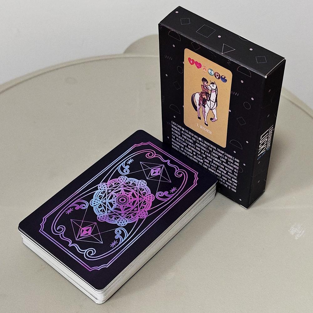 Lenormand Lucky Pro Balíček – 36 Tradičních Karet 9*6cm s Astrologickými, Planetárními & 4 Elementárními Symboly, Barevně Kódované Významy