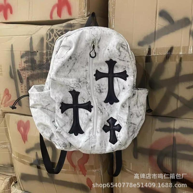 Homemade original cross versatile schoolbag college student junior high school student backpack large capacity durable student backpack