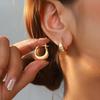 Metallic Glossy Water Drop Earrings - 2025 Trend for Round Faces, Unique Style, Elegant High-Class Appeal