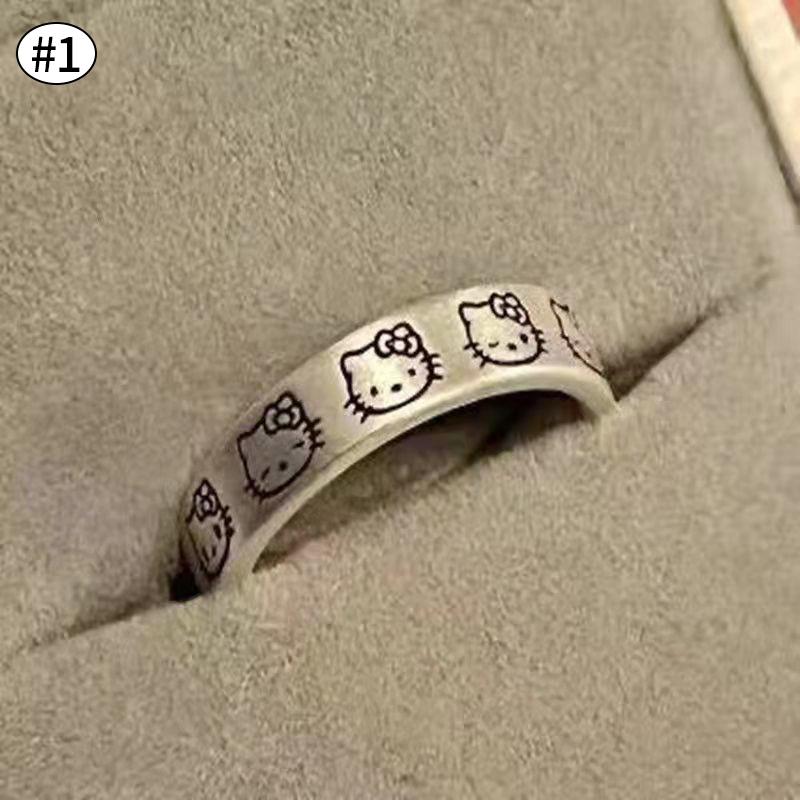 Adorable Hello Kitty Hanging Pendant Animation Design Animation Necklace/Bracelet/Ring Jewelry Accessoriess Festival Presents for Women Girls