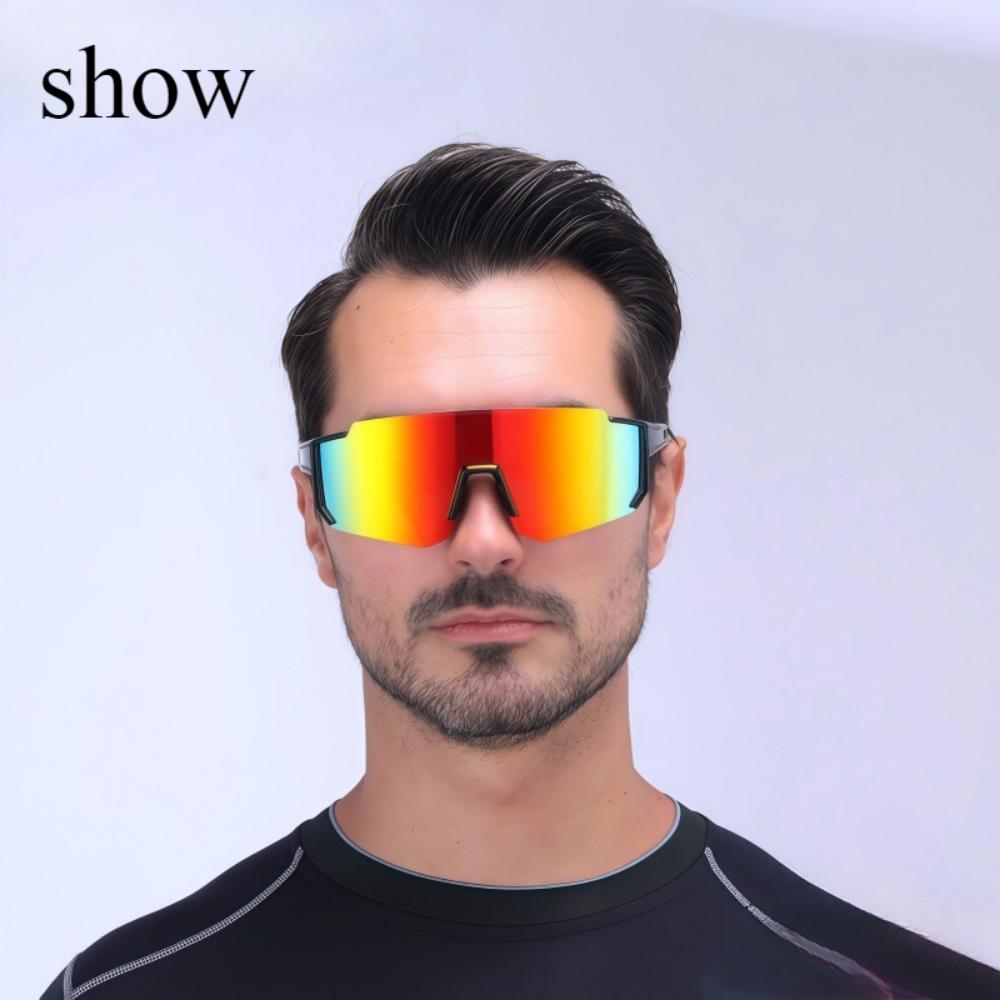 Europäische und amerikanische neue Sport-Radbrillen, Fahrrad-Trend Herren- und Damen-farbige Outdoor-Sonnenbrillen, beschichtete Modebrillen