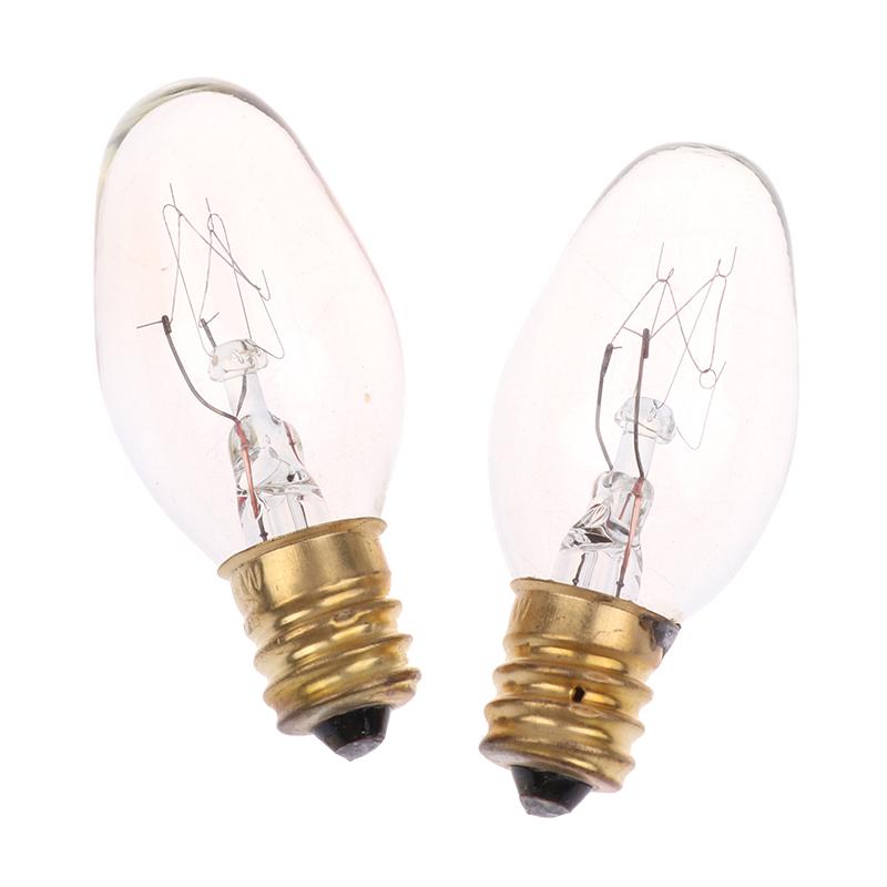 10Pcs E12 120V 7W Transparent Warm Yellow Color Tungsten Lamp Light Bulb For Decoration Salt Rangehood Refrigerator Lamp