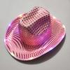 Party Space Cowgirl LED Hat Flashing Light Up Sequin Cowboy Hats Luminous Caps Halloween Costume Gifts F017
