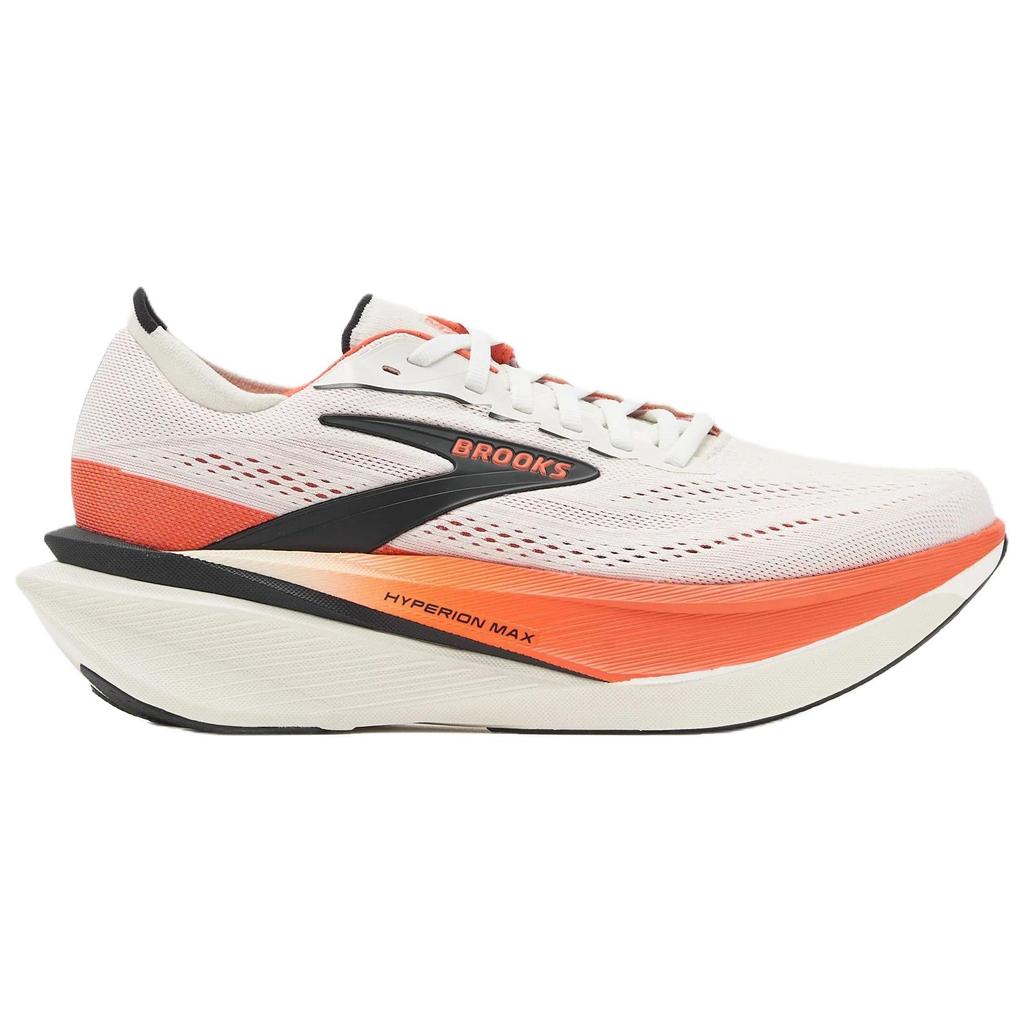 Brooks Hyperion Max 4 Professional Low-Top Running Shoes Men Sneaker White Orange 110498-1D-070