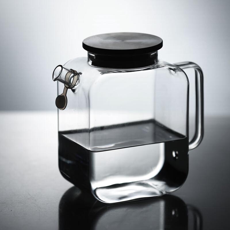 Chaxun Glass Tea Pitcher with Acacia Wood Lid