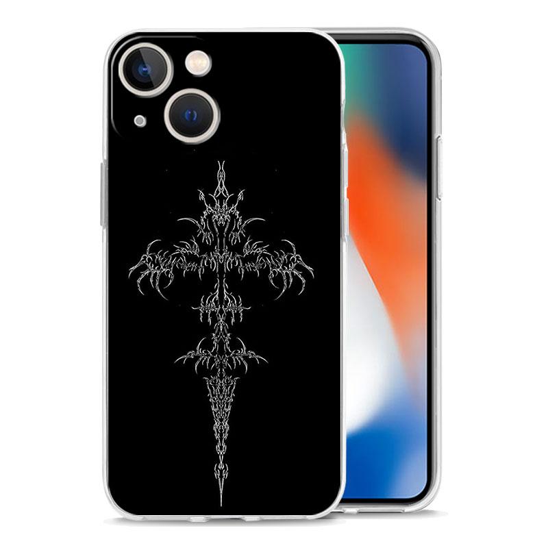Handyhülle Für iPhone 17 Hüllen iPhone Air 16 15 12 13 14 Pro Max 7 8 Plus 16Pro iPhone11 Abdeckung Cyber Sigil Kreuzlinie