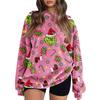 Women's Colorblock Sweatshirt Long Sleeve Round Neck Casual Comfortable Loose Lightweight Women's Sweatshirt