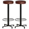 Day and Night - Day and Night Kitchen Bar Stools 2 Units Genuine Leather 76 Cm