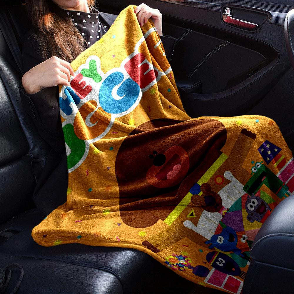 Hey Duggee Theme Printed Blanket - Perfect for Couch, Bed, Travel & Outdoor Use | Machine Washable, Cozy & Durable.
