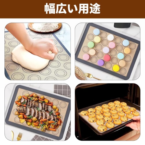 DEVENTORZ Parchment Paper, Oven Sheet, Macaron Cookie Baking Mat, Food-Grade Silicone Baking Mat for Kitchen Bread, Cookies, and Pizza, Microwave Safe