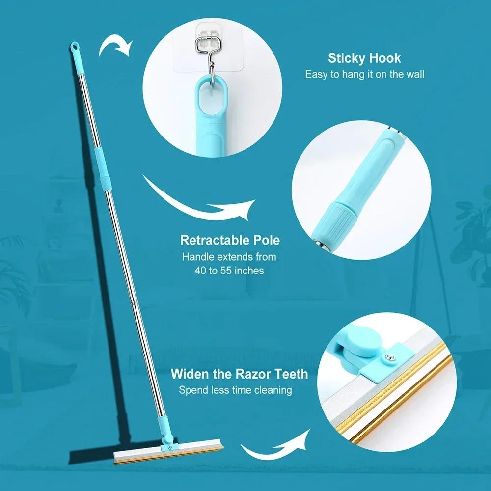 Evcil Hayvan Tüyü Temizleme Seti Evcil Hayvan Tüyü Temizleme için Halı Tırmığı Ayarlanabilir Uzun Saplı Köpek Kedi Tüyü Süpürgesi Yeniden Kullanılabilir Tüy Tiftik Temizleyici