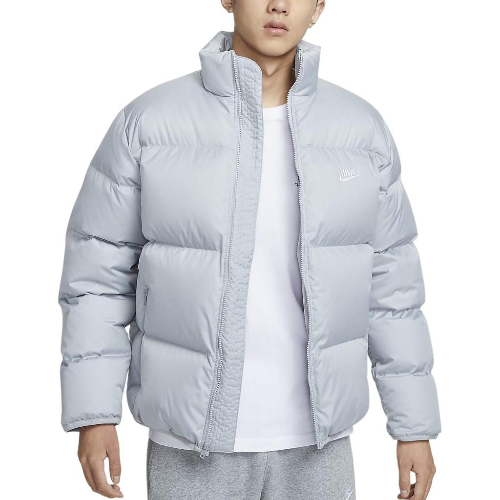 Nike Club Therma-FIT Stylish Comfortable Versatile Stand Collar Down Jacket Men Jacket Light-Smoke-Grey HQ5653-077