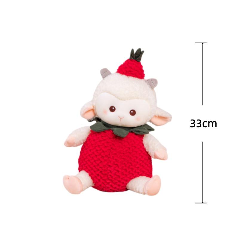 Aardbei Schaap Pluche Speelgoed 20/33Cm Schattige Fruit Dieren Knuffel Kawaii Kamer Decor Speelgoed Kinder Speelgoed Verjaardag Verrassingscadeaus