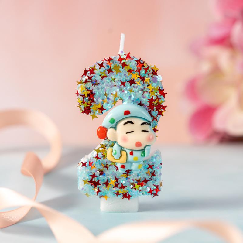 Creative Cute Little New Number Birthday Candle 0-9 Handmade Diy Children's Party Cake Decorations