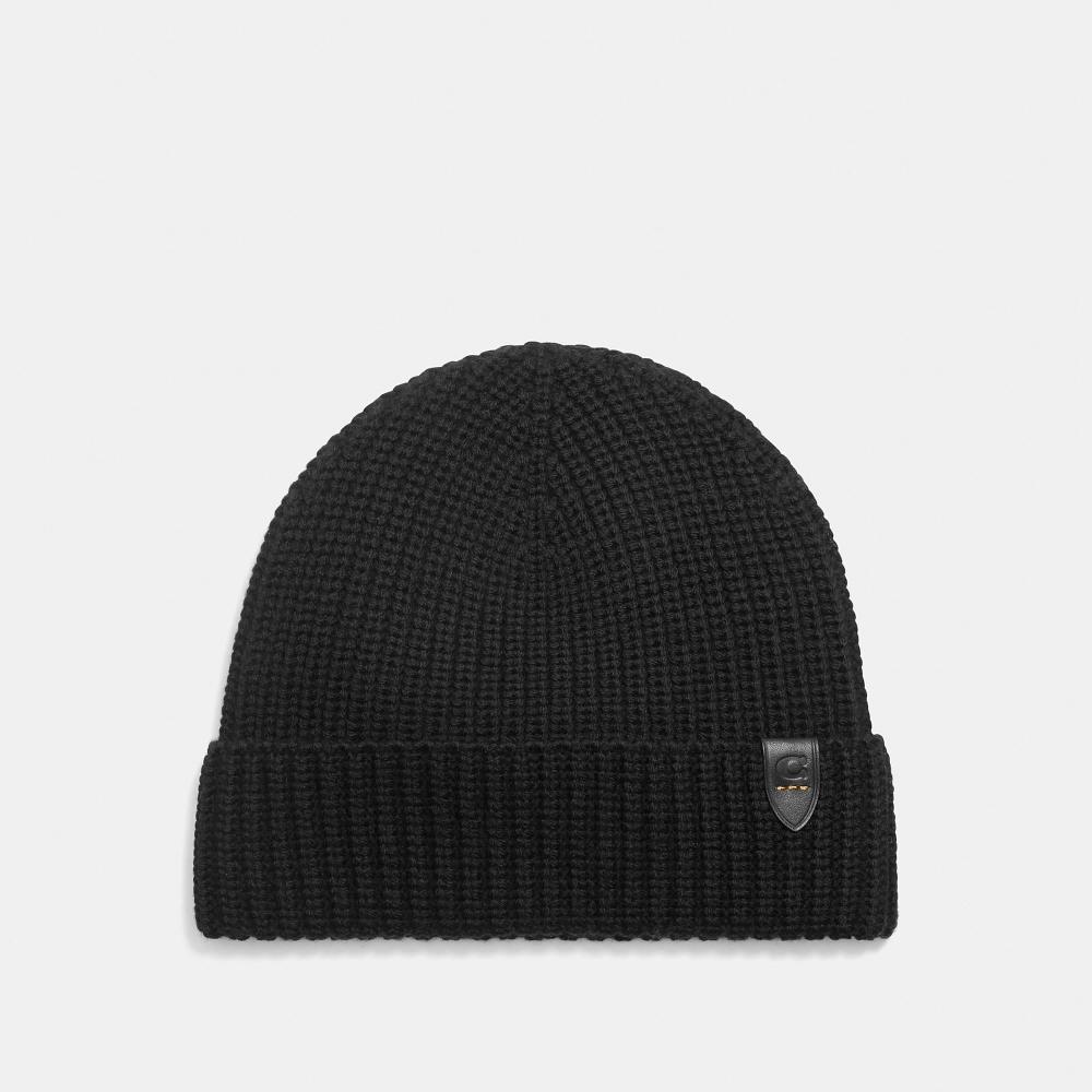 

Шапка Coach Rib Knit из шерсти мериноса черный