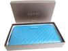 Authentic GUCCI Micro Guccissima Turquoise Leather Round Zip Long Wallet #a349  Refurbished