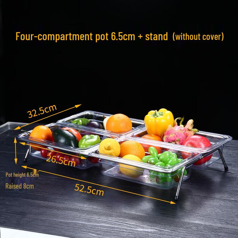 QianXing Acrylic Multi-Compartment Food Display Box with Stand