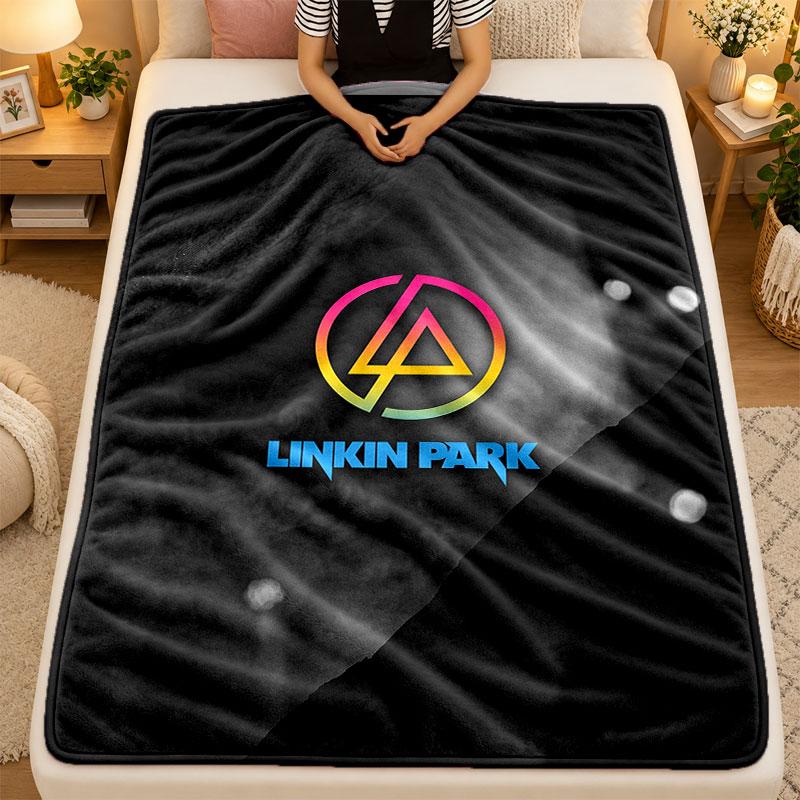Flannel BlanketLinkin Park Warm Soft Throw Blanket for Indoor Sofa Bed Living Room Use