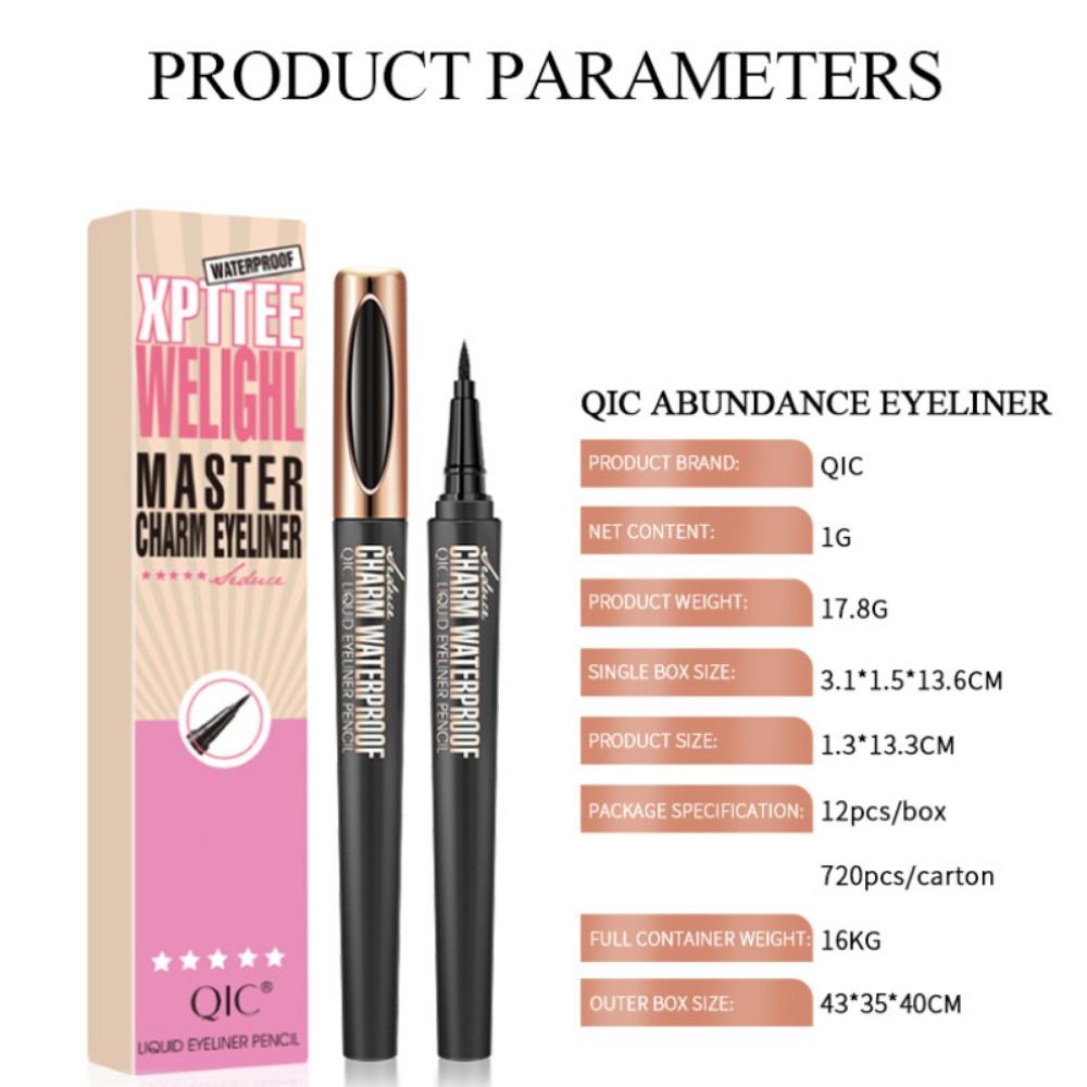 QIC Membrane Eyeliner, Waterproof Makeup, Not Smudge, Makeup, Makeup, Sponge Head Eyeliner, Makeup Pen Makeup