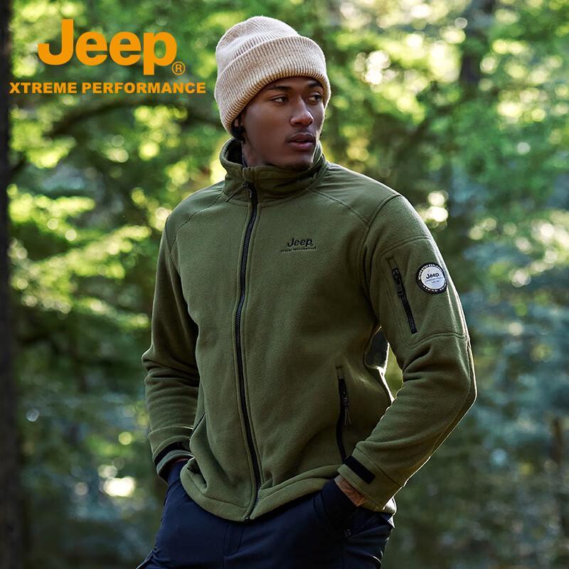 Jeep Men's High-End Outdoor Fleece Jacket