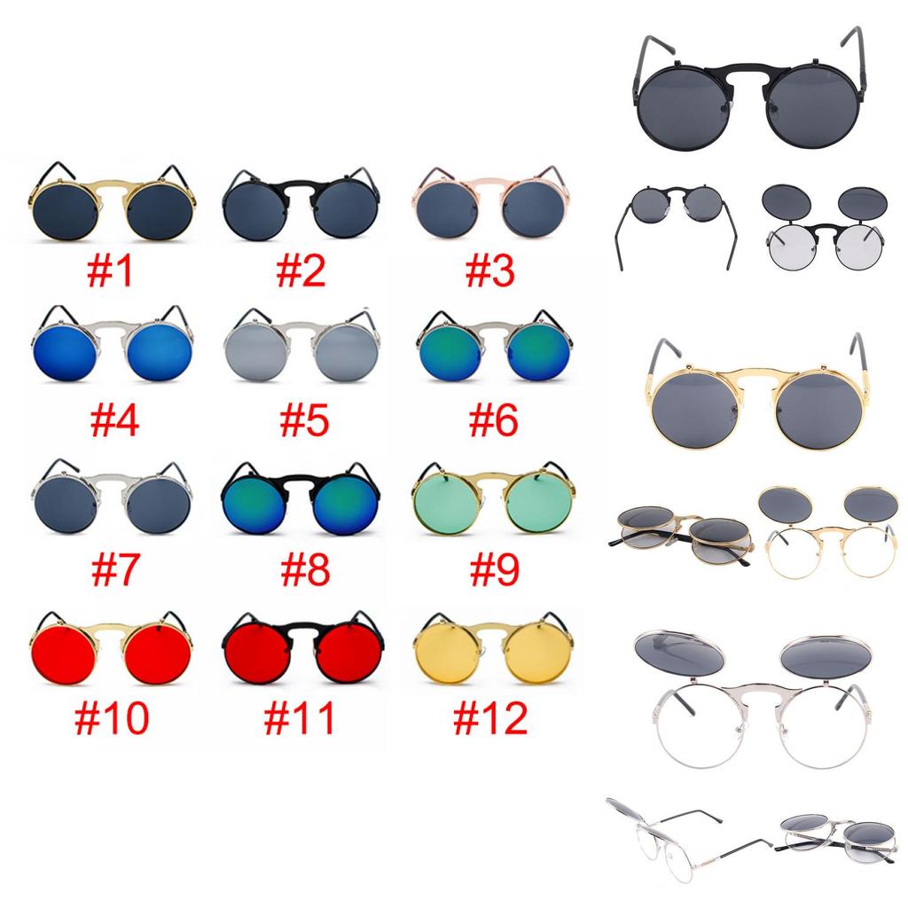 Lunettes Steampunk Gothiques Vintage Avec Monture en Alliage de Qualité Supérieure et Verres AC