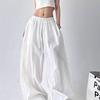 Autumn and Summer New Wide-leg Pants Women's Korean Version of Fashion Versatile High-waisted Thin Lace High-waisted Casual Pants