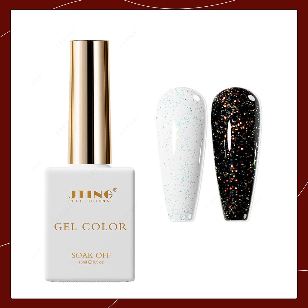 JTING Newest Design Shimmer Top Coat Gel Polish Long Lasting Glitter Shimmer Top Coat for Nail Art ODM/OEM Free Private Custom