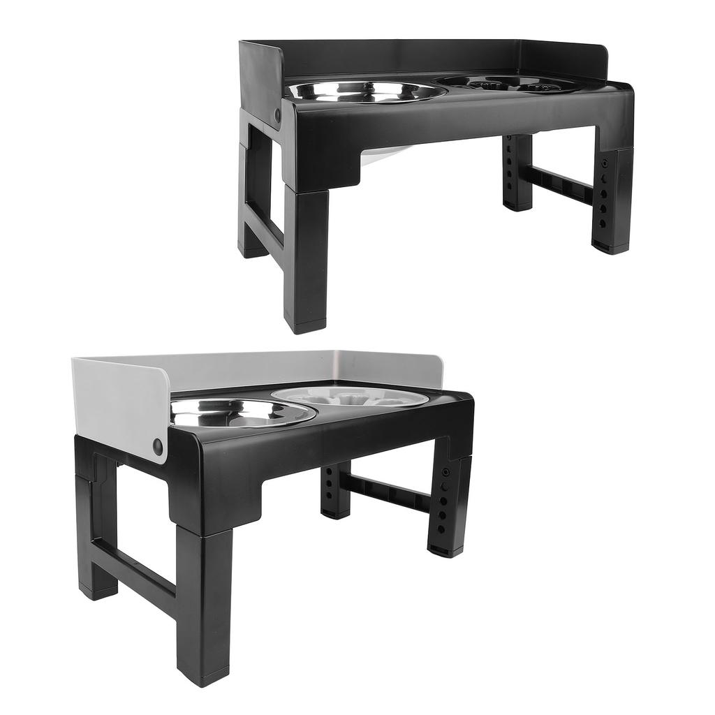 Elevated Pet Bowl Adjustable Height Neck Protection Stainless Steel Sturdy Structure for Medium Larg