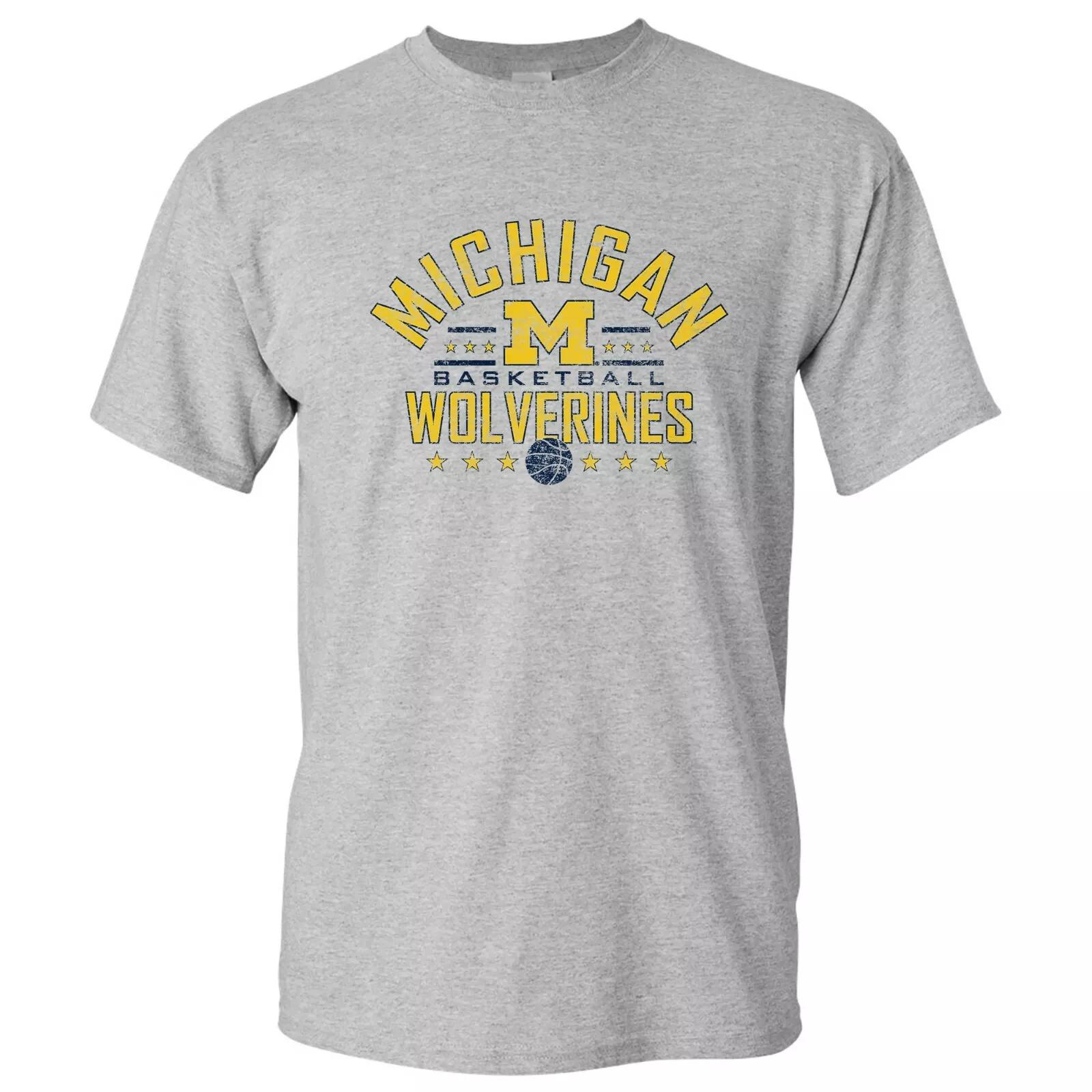 Michigan Wolverines Basketball Stars T-Shirt - Sport Grey S