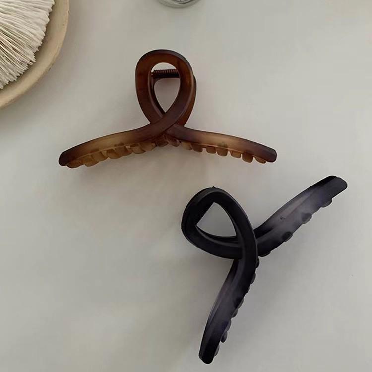 High-End Matte Frosted Large Hair Claw Clip, Women's Chic Shark Clip