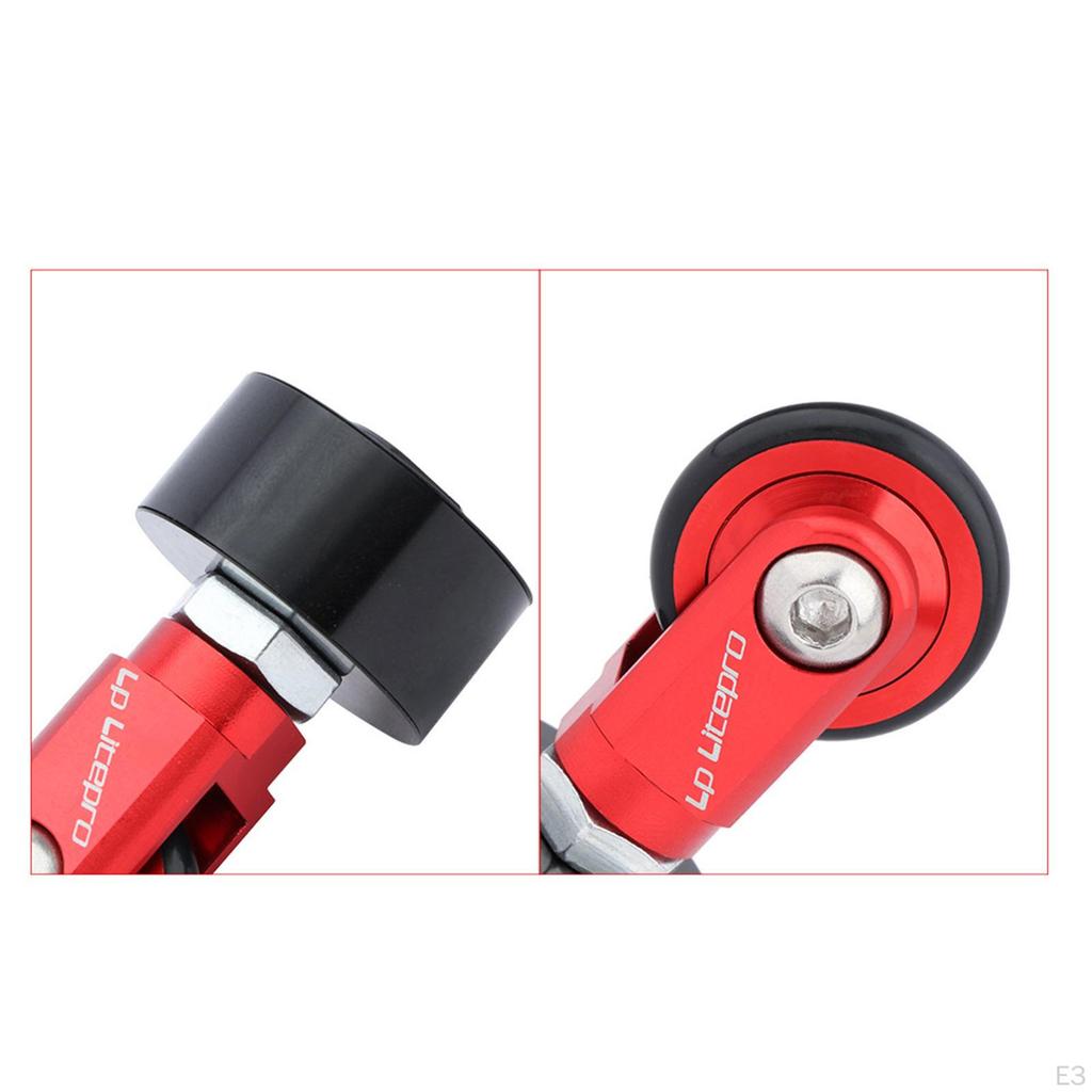 360° Rotation Folding Bike Auxiliary Casters Mounted 33.9mm Seatpost Roller Bicycle Seat Tube