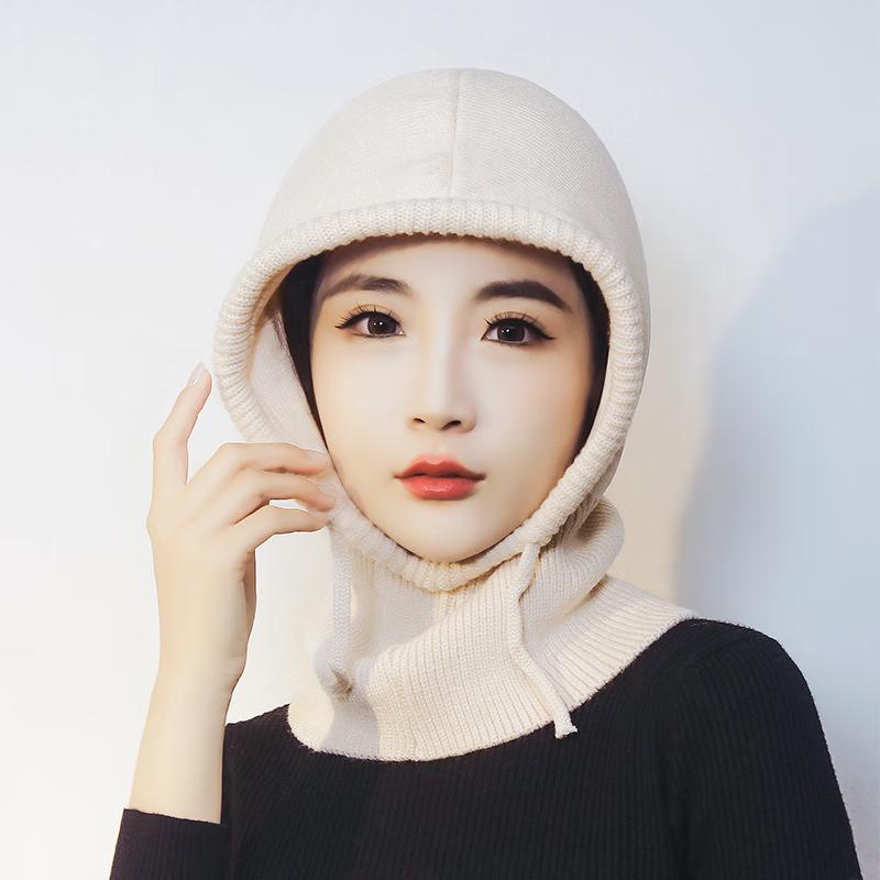ZHENYUEQI Winter Unisex Outdoor Integrated Knitted Hat, Neck Warmer & Ear Protection