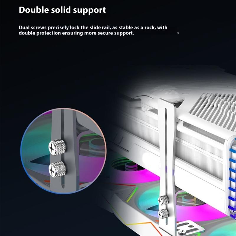 Vertical Graphics Card GPU Support Video Card Sagging Holder Bracket L Shape GPU Support Bracket for Desktop PC