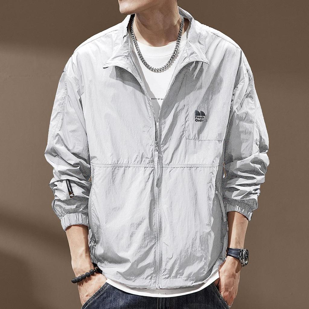 Herren Sommer Leichte UV-Schutz Kapuzen Outdoor Arbeitsjacke