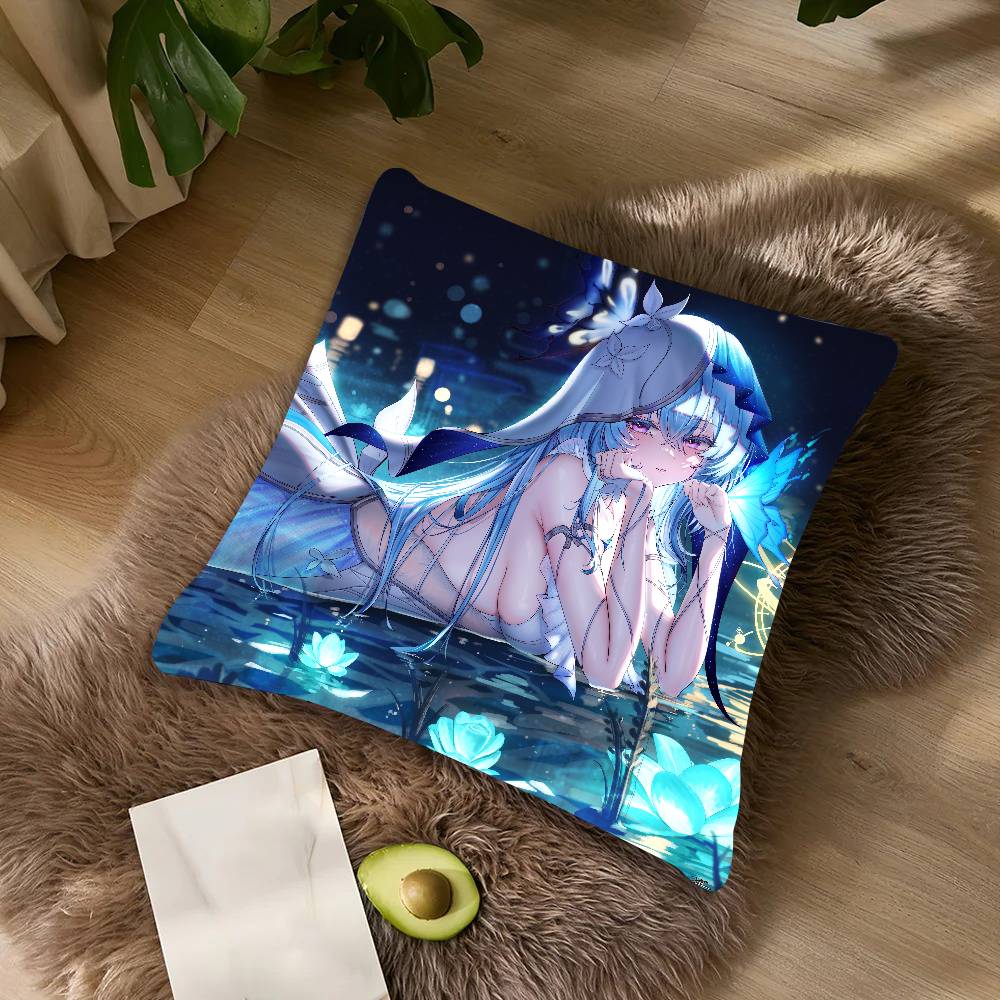 Pretty Shorekeeper Wuthering Waves Game Pillow Case Cushion Cover Throw Pillow Covers For Couch Camping Pillow Cover Decorations