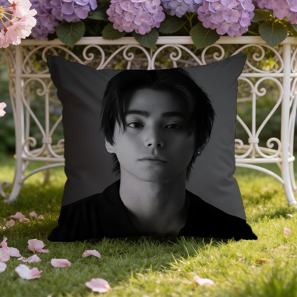 Actor N-Nijiro M-Murakami Cushion Cover Home & Car Dual-Scene Pillow Cover: Reversible for Premium Comfort