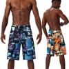 Men's 2025 Quick-Drying Camouflage Beach Shorts - Casual Surfing Five-Point Loose Fit Holiday Wear