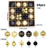 6CM Electroplated Irregular Painted Christmas Ball Ornaments Gift Box Set - Tree Hanging Decorations