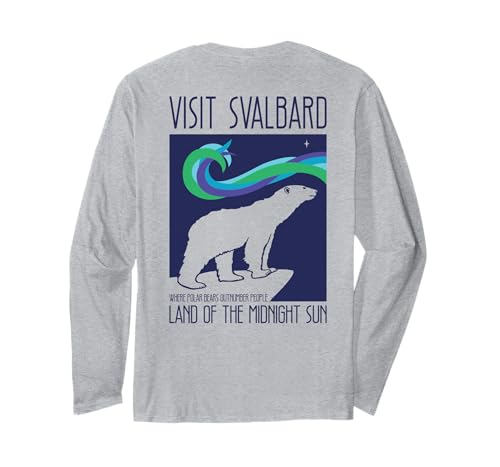 

Svalbard Polar Bear | Northern Lights in Longyearbyen, Norway Long Sleeve T-Shirt