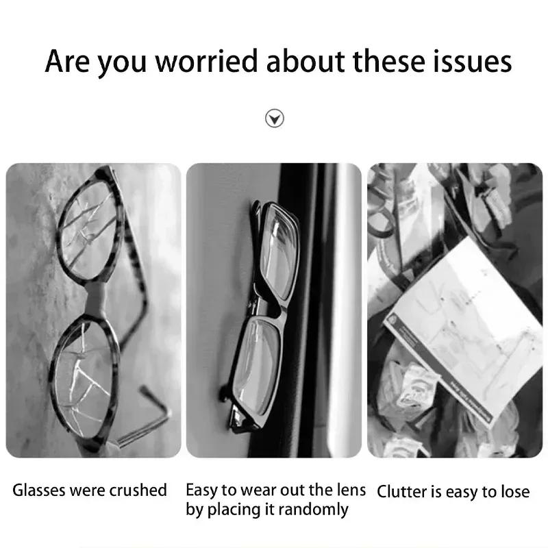 AAACK1 Car Stickers For Alfa Romeo PU Leather Car Sunglasses Holder Sunglasses Case Clip Storage Box For Alfa Romeo Giulia Stelvio Giul