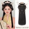 Set di Copricapi Hanfu Stile Dinastia Ming con Fascia Pigra e Chignon Parrucca