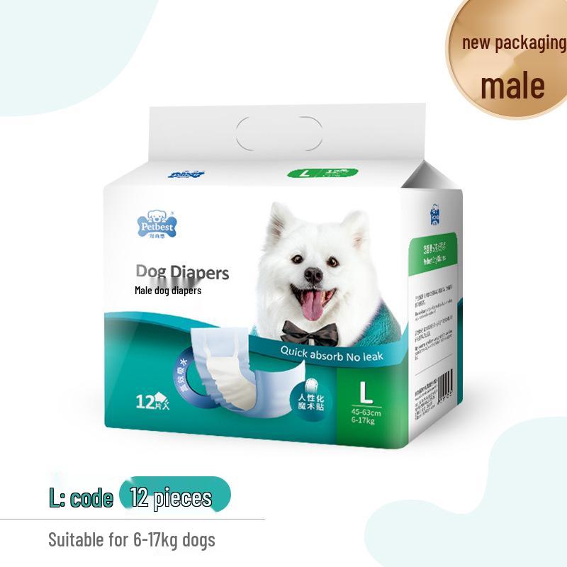 Disposable Male Dog Diapers for Teddy, Bichon Frise, and More - Pet Sanitary Underwear