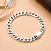 Retro Punk Cuban Bracelet: Unisex Woven Chain with Latch Design