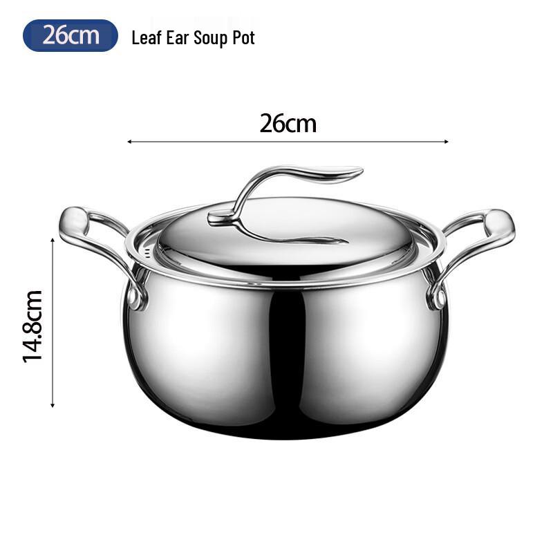 cmaos Stainless Steel Multi-function Double Handle Soup Pot