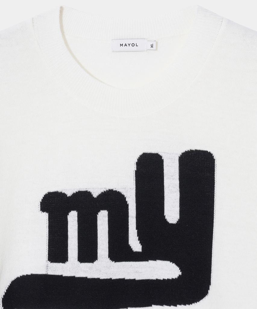 MAYOL My Logo Intarsia Round Neck Knit_Ivory